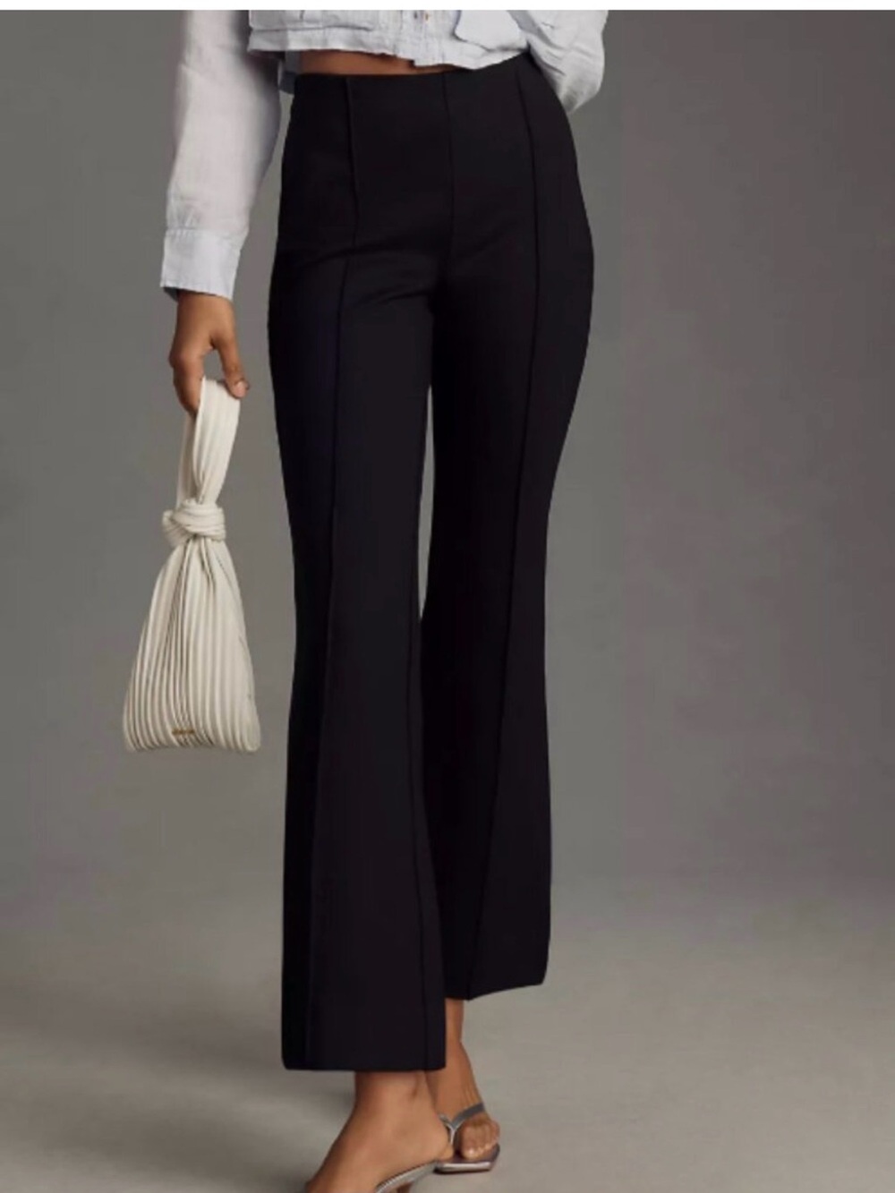 Maeve by Anthropologie The Margot Kick-Flare Cropped Pants Black - Size XS